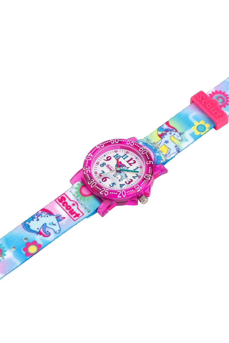 Scout The IT Collection Unicorn 164000034 Mädchen-Uhr • Pädagogische Lernuhr • Passend zum Schulranzen