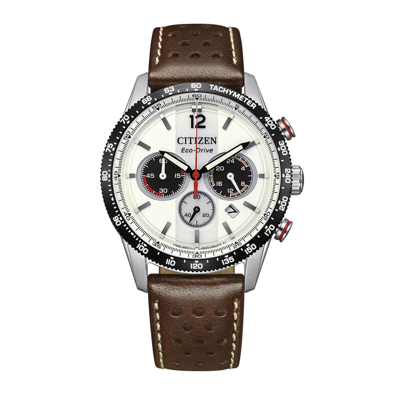 Citizen Racing Chrono CA4714-04A Herrenuhr • Eco-Drive • Leder