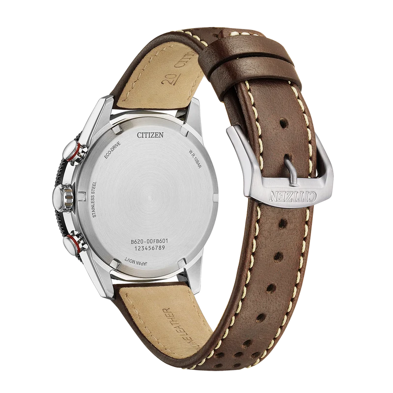Citizen Racing Chrono CA4714-04A Herrenuhr • Eco-Drive • Leder