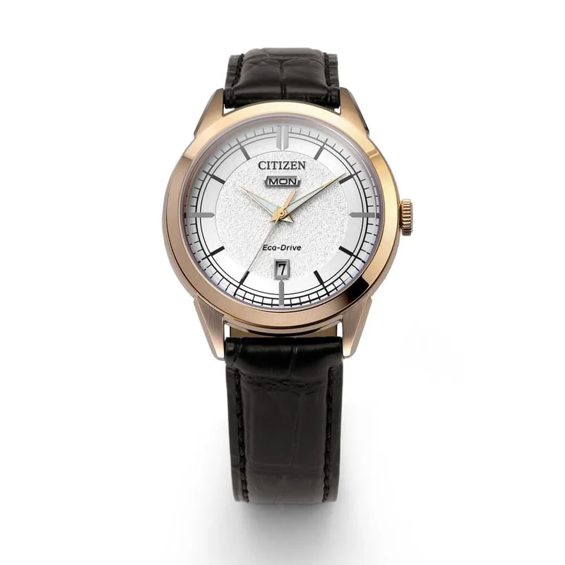 Citizen Eco-Drive AW0153-04AC Herrenuhr • Solar-Antrieb • Elegante Gold-Optik