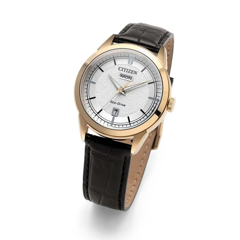 Citizen Eco-Drive AW0153-04AC Herrenuhr • Solar-Antrieb • Elegante Gold-Optik
