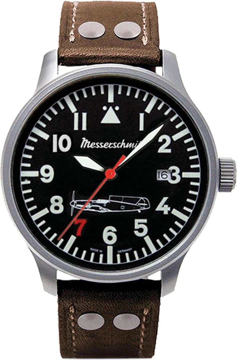 Messerschmitt ME 109 ME109-42R7 Herrenuhr • Made in Germany • Historisches Flieger-Design