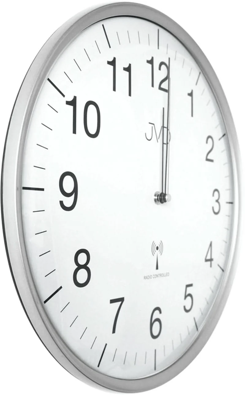 JVD Wanduhr 33 cm Ø Kunststoff • Moderne Funkuhr • Gut lesbar
