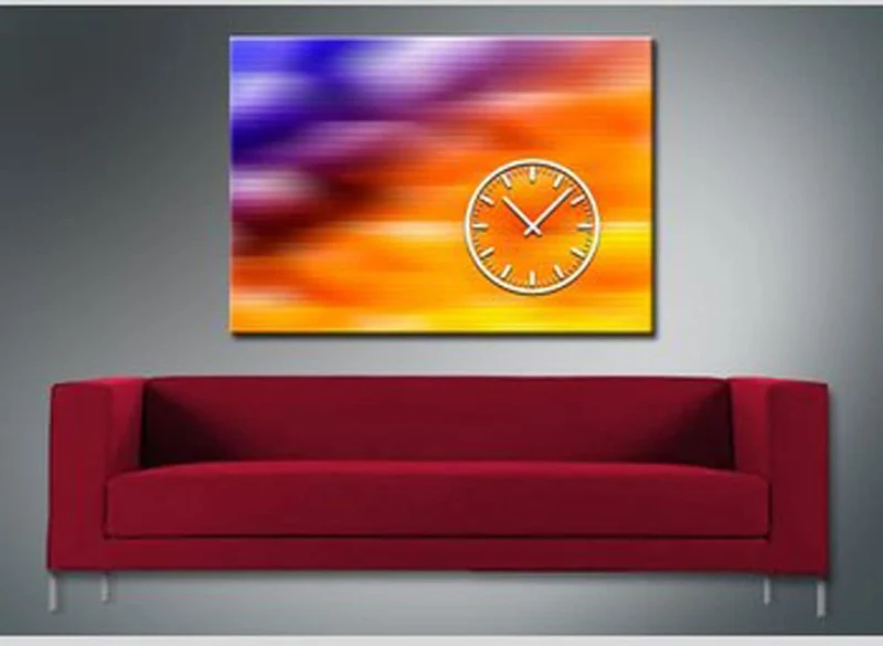 Dixtime Wanduhr 35x50 cm Aluminium • Modernes Design • Geräuschlos