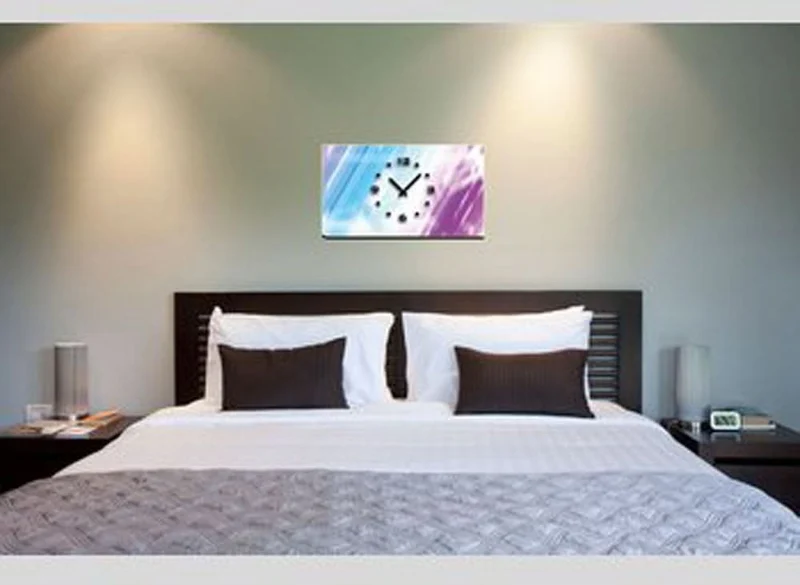 Dixtime Wanduhr 48x28 cm Aluminium • Geräuschloses Uhrwerk • Modernes 3D-Design