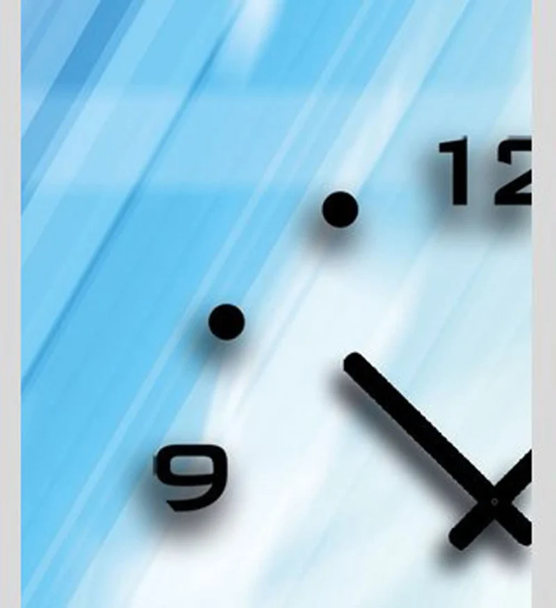 Dixtime Wanduhr 48x28 cm Aluminium • Geräuschloses Uhrwerk • Modernes 3D-Design