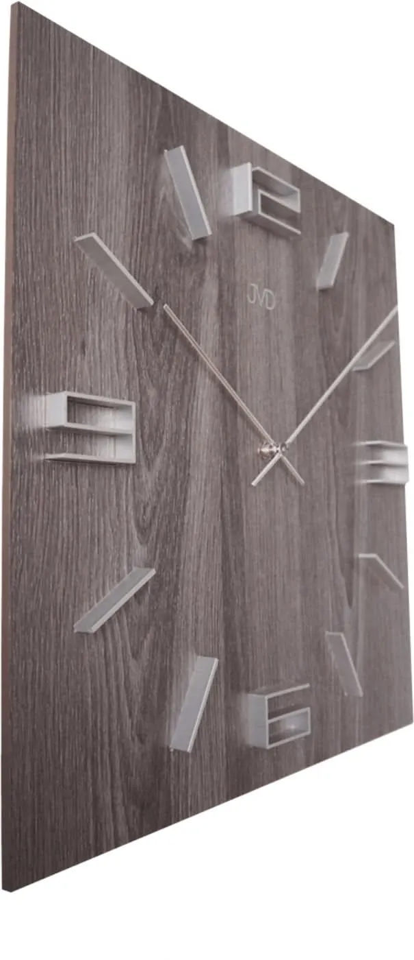 JVD Wanduhr 40x40 cm Holz • Modernes Design • Quarzwerk