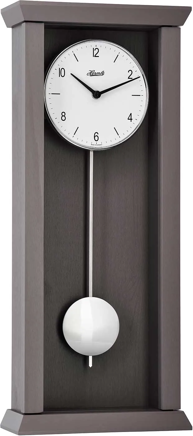 Hermle Wanduhr 57,15x24,13x10,16 cm Holz • Modernes Design • Präzises Quarzwerk