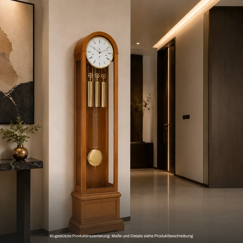 Hermle Standuhr 193x52x32 cm Holz • Westminster Glockenspiel • Nachtabschaltung