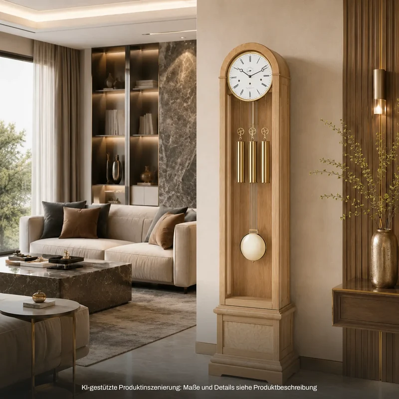 Hermle Standuhr 193x52x32 cm Holz • Westminster Melodie • Automatische Nachtabschaltung