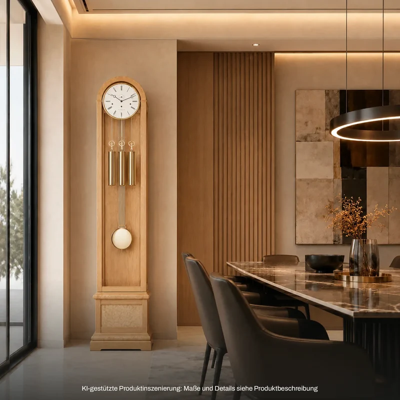 Hermle Standuhr 193x52x32 cm Holz • Westminster Melodie • Automatische Nachtabschaltung