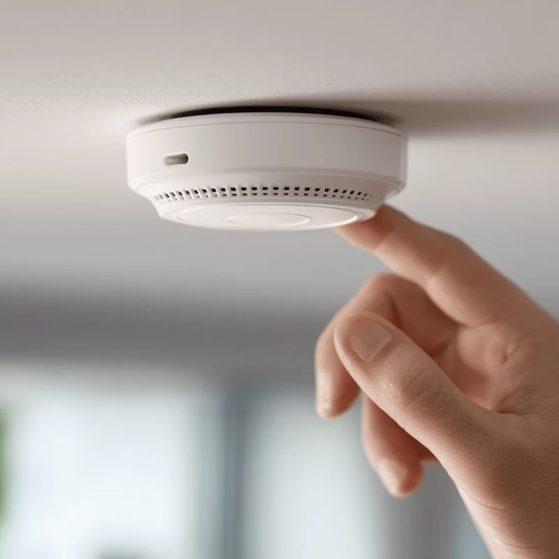 Slimme WiFi Rook- en Hittemelder met Bluetooth Koppeling en 85dB Alarm voor Binnen | Sansoti