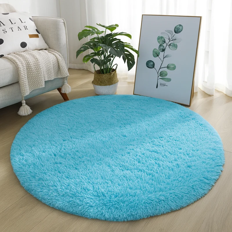 Rond Vloerkleed Zijde Wol Blend Neutrale Tinten Handgeweven Luxe Tapijt voor Woonkamer Slaapkamer Decoratief | Sansoti