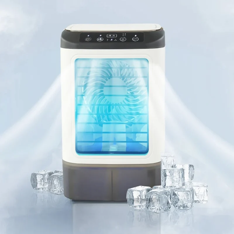 Mobiele Aircooler met Waterreservoir 900ml – Mini Luchtkoeler met Verneveling & LED – 3 Standen – Draagbare Airco voor Slaapkamer & Bureau | Sansoti