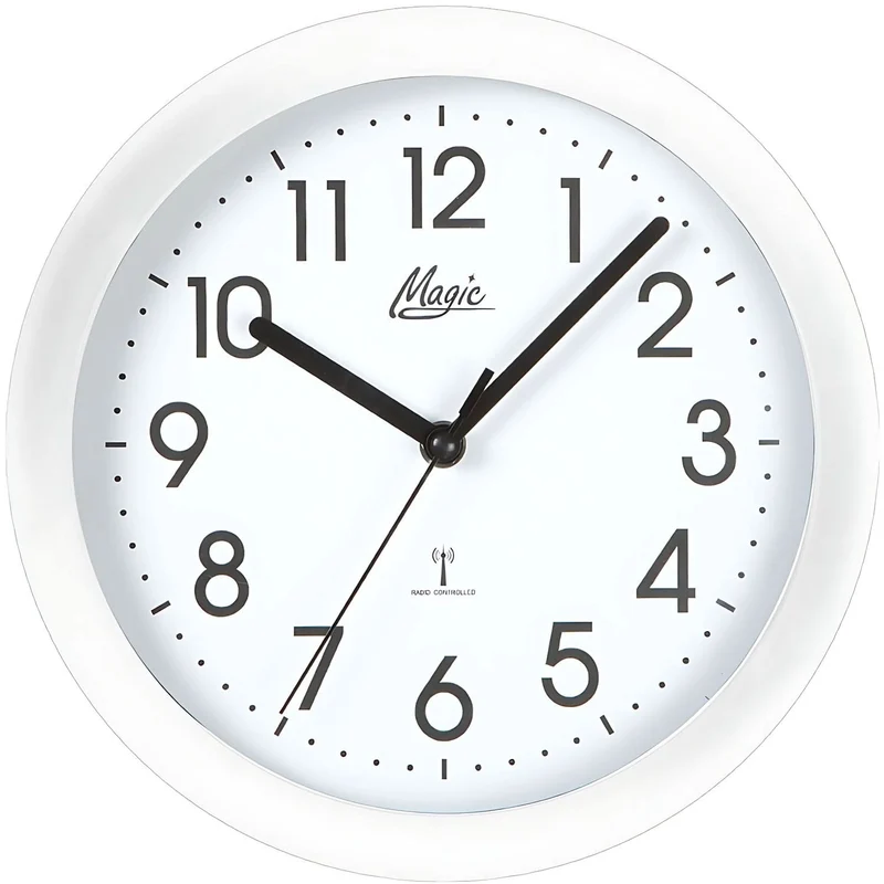 Atlanta Wanduhr 25 cm Ø Kunststoff • Modernes Funkwerk • Klare Ablesbarkeit