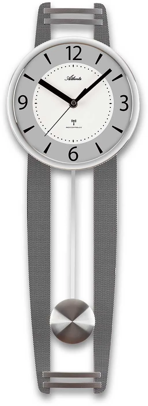 Atlanta Wanduhr 59x20x6,5 cm Holz • Funk • Mit Pendel