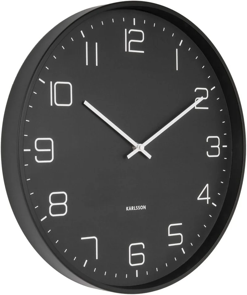 Karlsson Wanduhr 40x40x4,5 cm Metall • Modernes Design • Geräuschlos