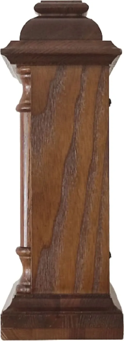 JVD Tischuhr 28,3x25,4x12 cm Holz • Klassisches Design • Quarzwerk mit Schlagwerk