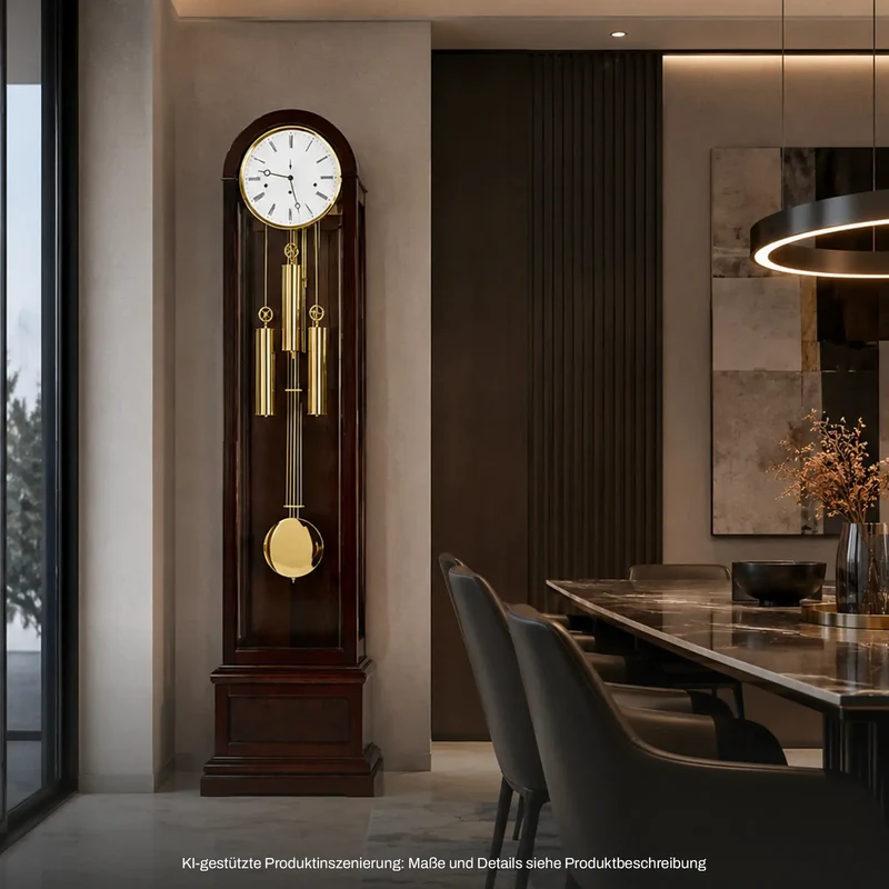 Hermle Standuhr 193x52x32 cm Mahagoni • 8-Tage Uhrwerk • Westminster Melodie