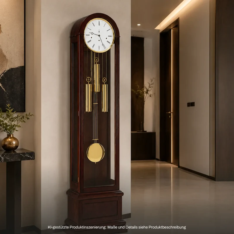 Hermle Standuhr 193x52x32 cm Mahagoni • 8-Tage Uhrwerk • Westminster Melodie
