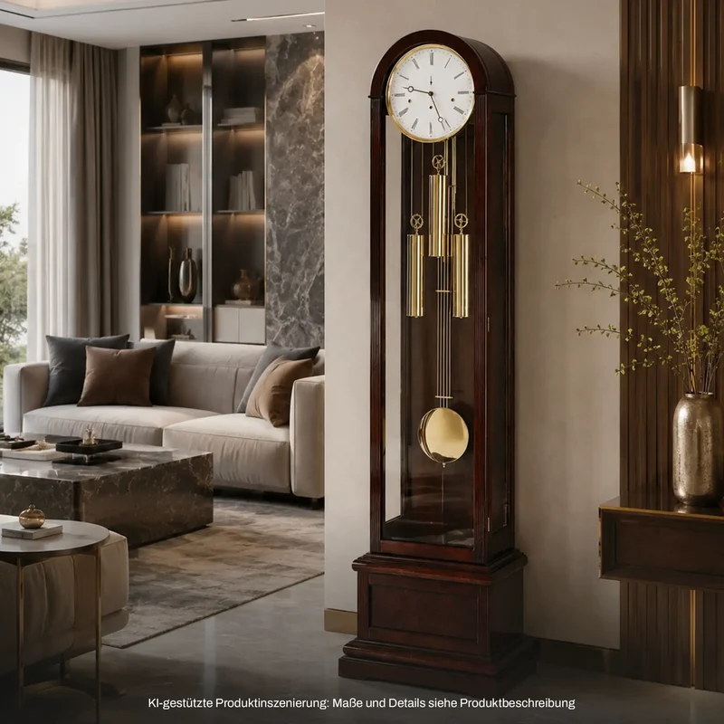 Hermle Standuhr 193x52x32 cm Mahagoni • 8-Tage Uhrwerk • Westminster Melodie