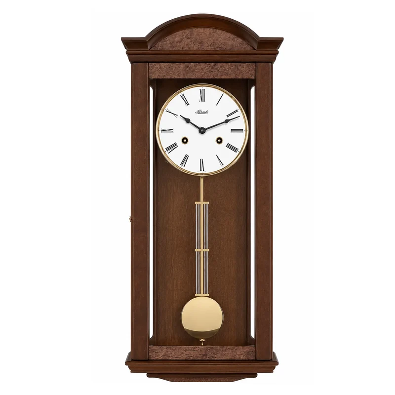 Hermle Wanduhr 65x24x14 cm Holz • Mechanisches 8-Tage-Uhrwerk • Halbstundenschlag