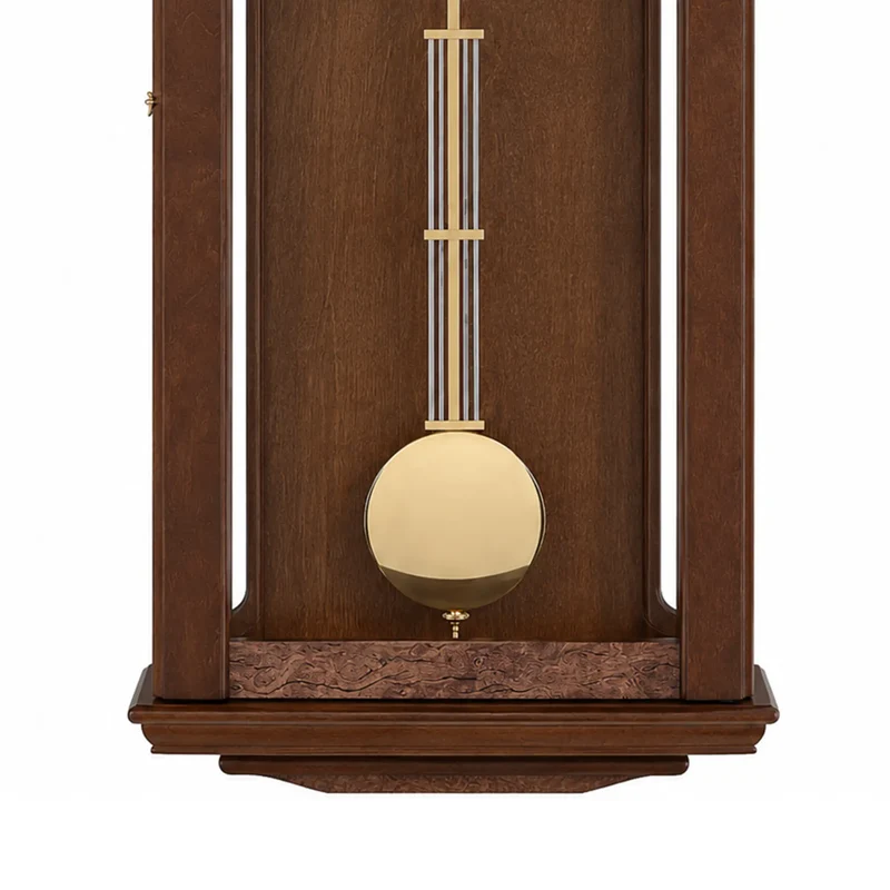 Hermle Wanduhr 65x24x14 cm Holz • Mechanisches 8-Tage-Uhrwerk • Halbstundenschlag