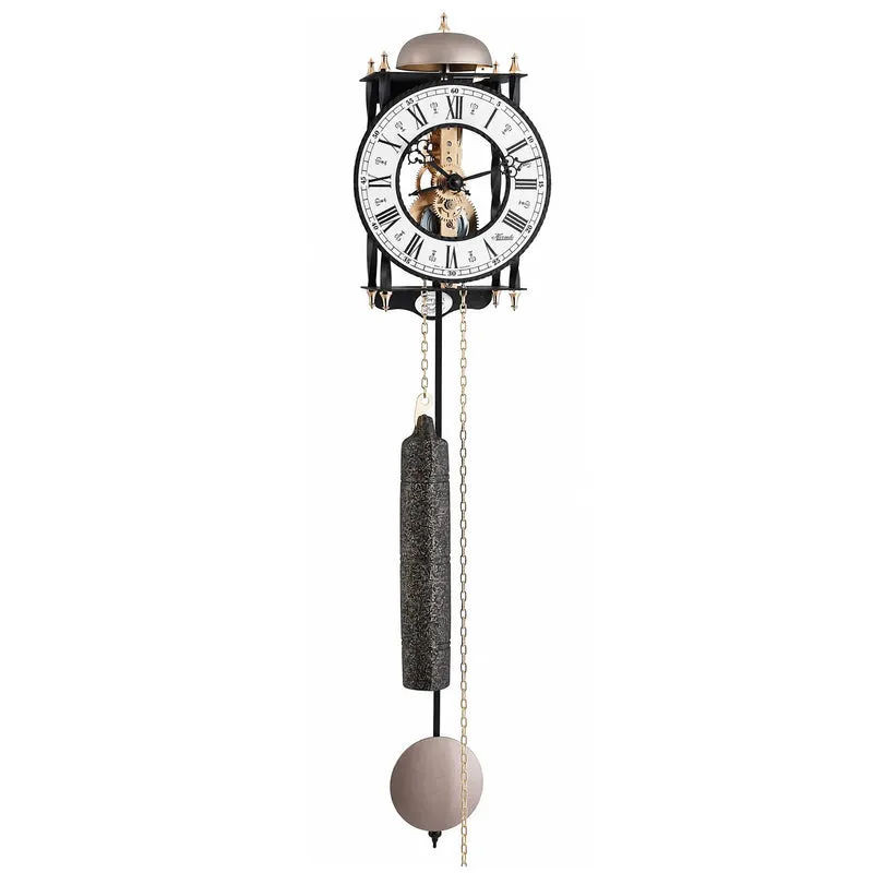 Hermle Wanduhr 62x15x10 cm Metall • Deutsches Mechanisches Uhrwerk • Glockenschlag