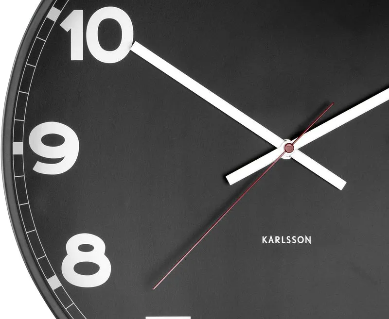 Karlsson Wanduhr 40,6x40,6x4,7 cm Metall • Geräuschloses Quarzwerk • Modernes Design