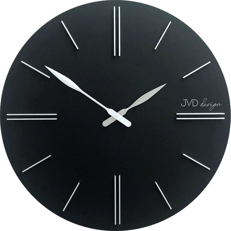 JVD Wanduhr 50 cm Ø Kunststoff • Modernes Design • Präzises Quarzwerk