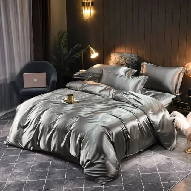 Zijden Dekbedovertrek Natuurlijke Moerbeizijde 100% Premium Satijn Ademend Temperatuurregelerend Hypoallergeen Luxe Beddengoed Slaapreductie Huidvriendelijk | Sansoti