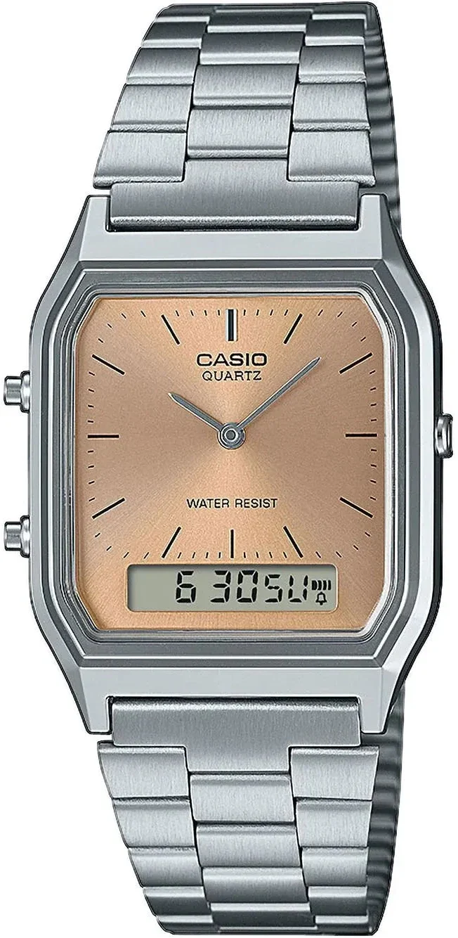 Casio Vintage AQ-230A-4AMQYES Uhr • Kultiges Retro-Design • Praktische Dualzeit