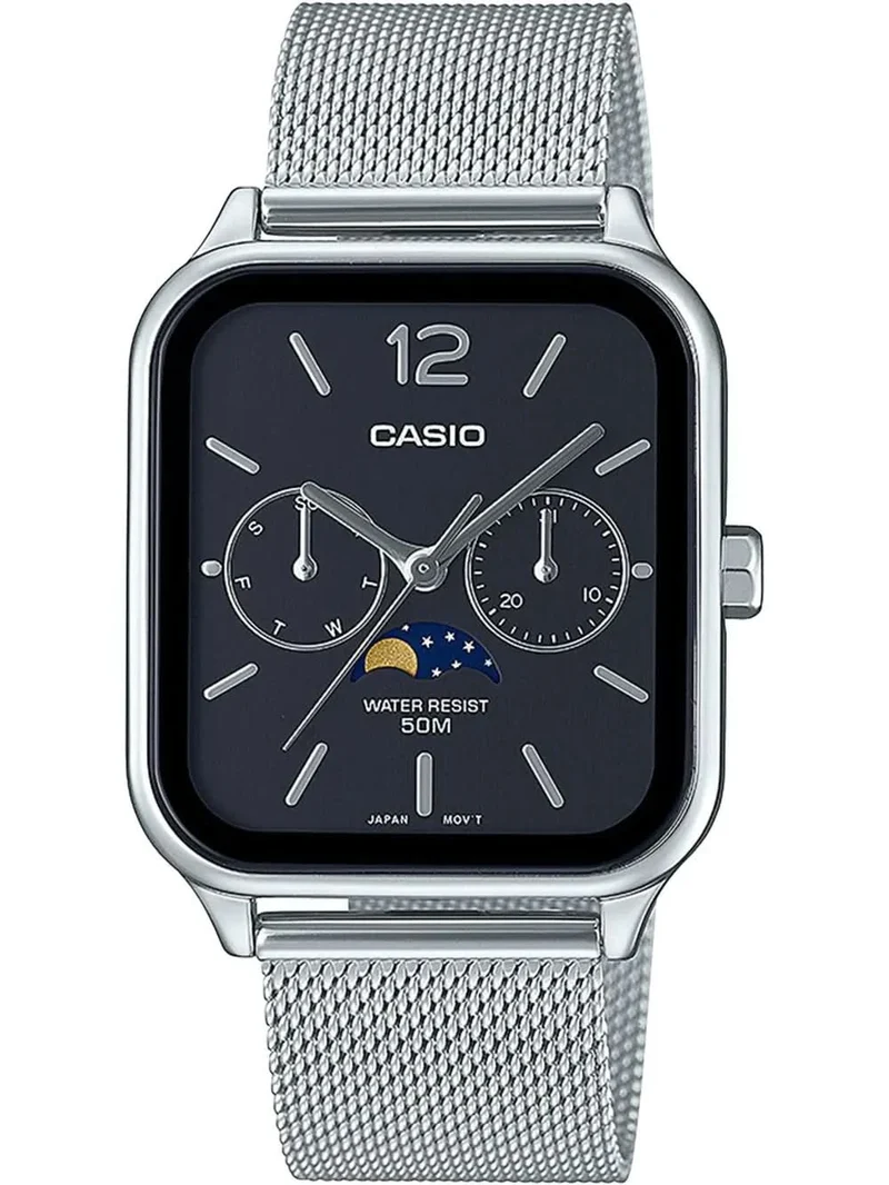 Casio Collection MTP-M305M-1AVER Herrenuhr • Mondphase • Mesh