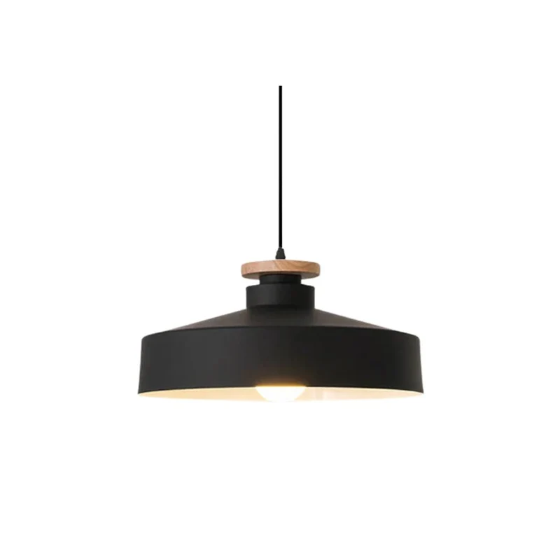 Hanglamp met Houten Kap en Aluminium Accent – Scandinavisch Design voor Eetkamer en Woonkamer | Sansoti