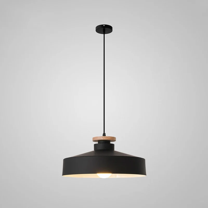 Hanglamp met Houten Kap en Aluminium Accent – Scandinavisch Design voor Eetkamer en Woonkamer | Sansoti