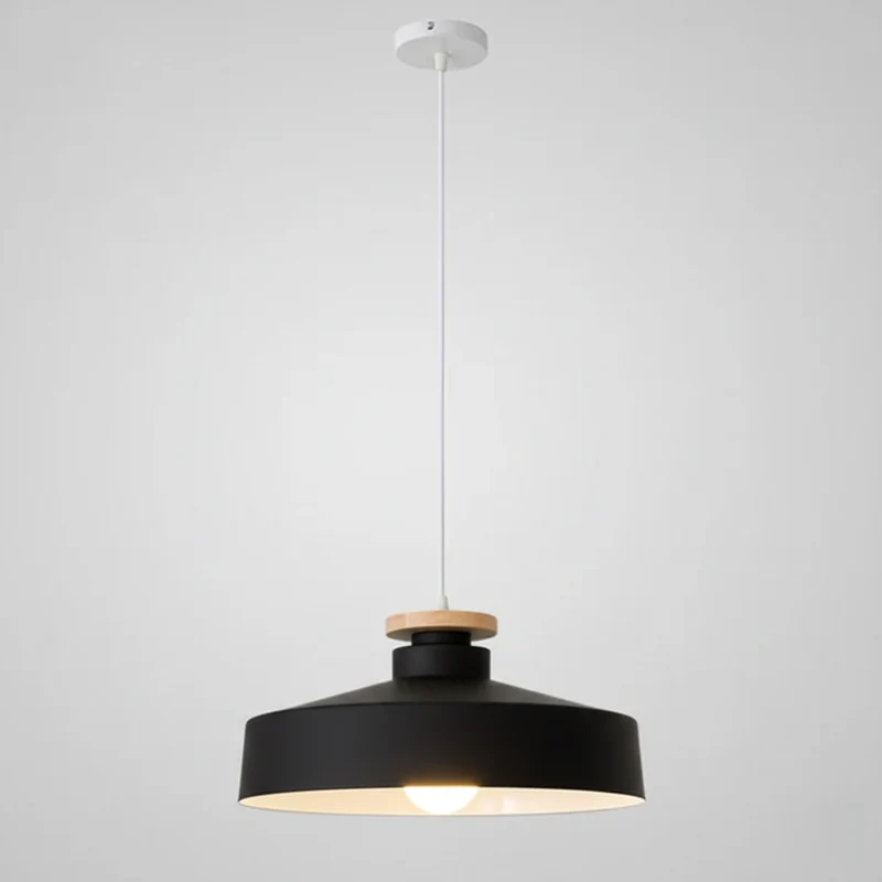 Hanglamp met Houten Kap en Aluminium Accent – Scandinavisch Design voor Eetkamer en Woonkamer | Sansoti