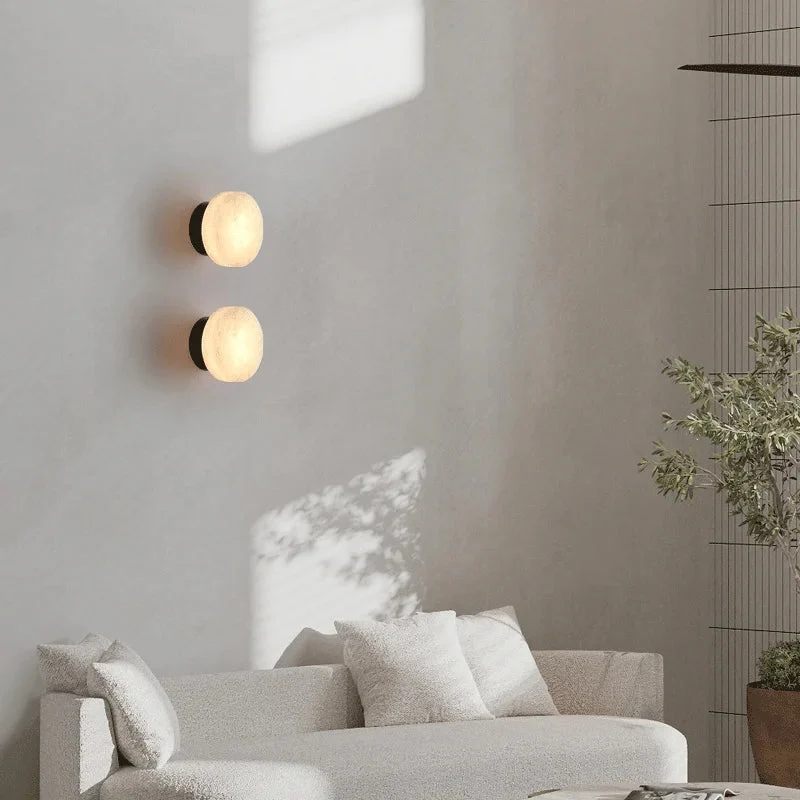 Marmeren Wandverlichting met Scandinavische Elegantie – Premium Natuursteen & Zachte LED | Sansoti