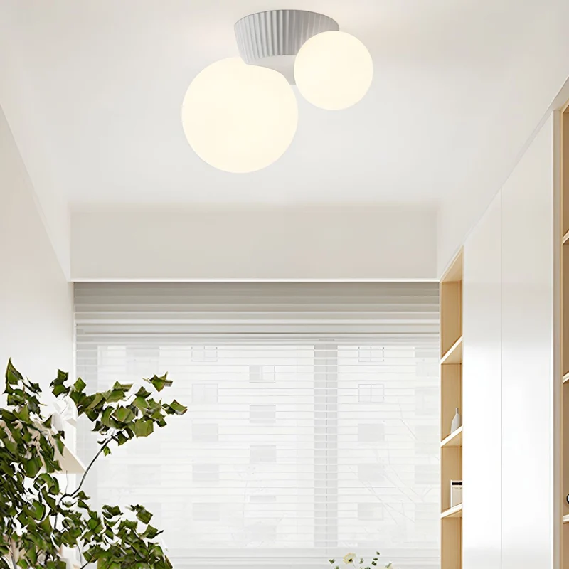 Moderne Plafondlamp met Dubbele Bollen – Stijlvolle Scandinavische Wandverlichting voor Woonkamer en Slaapkamer | Sansoti