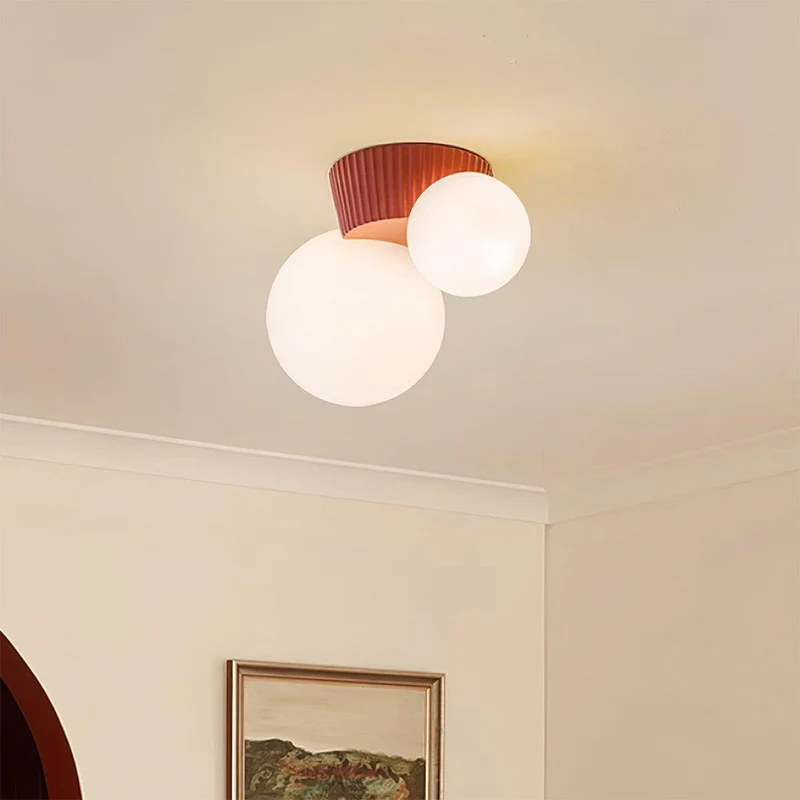 Moderne Plafondlamp met Dubbele Bollen – Stijlvolle Scandinavische Wandverlichting voor Woonkamer en Slaapkamer | Sansoti