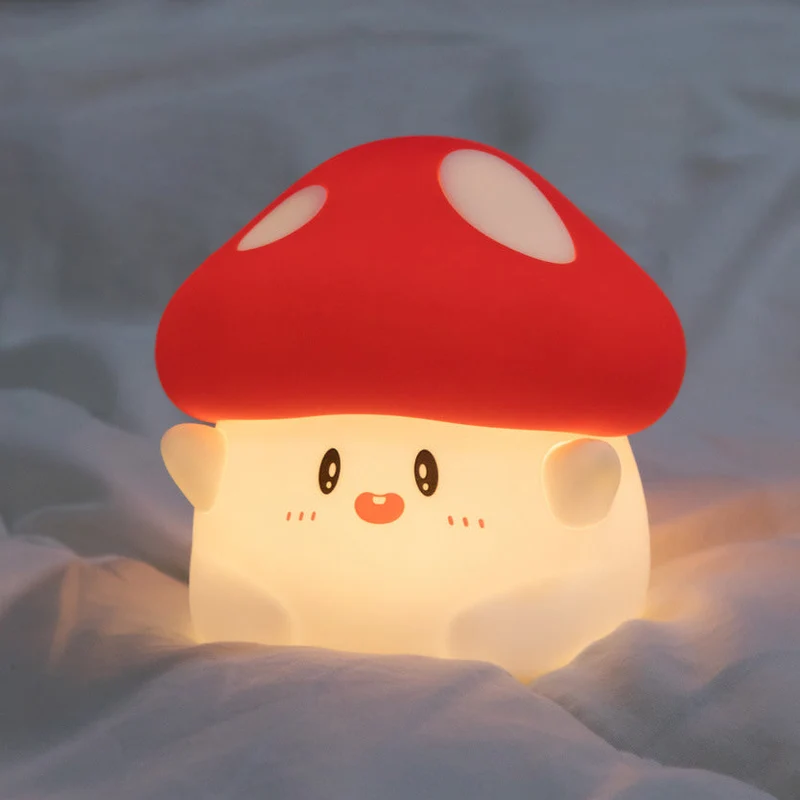 Kleurrijke LED Paddenstoel Nachtlamp met Squishy Materiaal voor Kinderkamer | Sansoti
