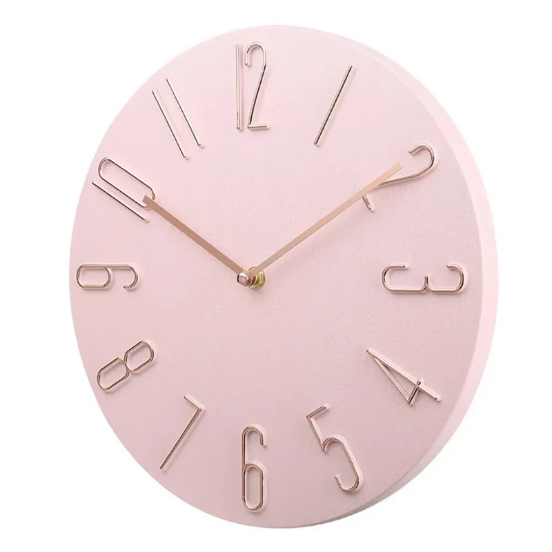 Moderne Minimalistische Wandklok Ø30 cm Stil Kwartsmechanisme – Scandinavisch Tijdsregistratie voor Woonruimte | Sansoti