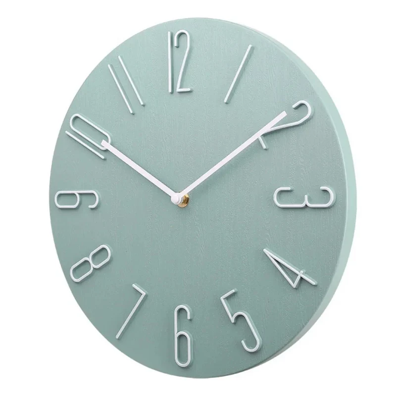 Moderne Minimalistische Wandklok Ø30 cm Stil Kwartsmechanisme – Scandinavisch Tijdsregistratie voor Woonruimte | Sansoti
