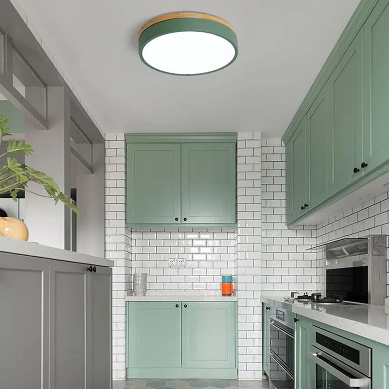 Ronde Plafondlamp met LED en Natuurlijk Hout — Scandinavisch Design met Dimfunctie | Sansoti