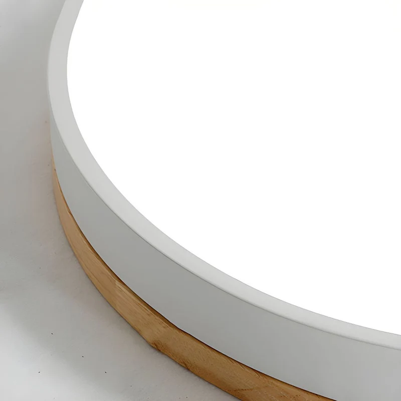 Ronde Plafondlamp met LED en Natuurlijk Hout — Scandinavisch Design met Dimfunctie | Sansoti