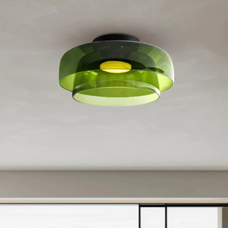 Design Glazen Plafondlamp met Gelaagde Structuur — Elegant Lichtspel voor Eetkamer, Woonkamer en Slaapkamer | Sansoti