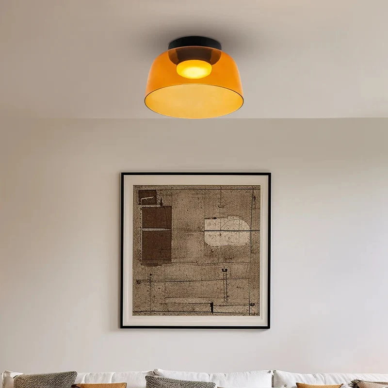 Design Glazen Plafondlamp met Gelaagde Structuur — Elegant Lichtspel voor Eetkamer, Woonkamer en Slaapkamer | Sansoti