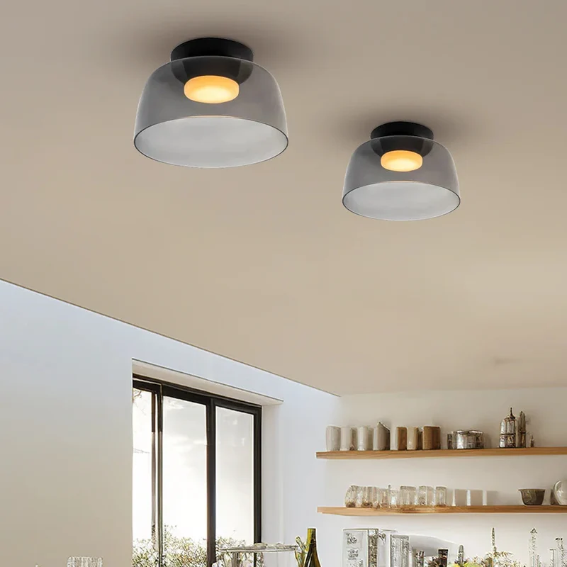 Design Glazen Plafondlamp met Gelaagde Structuur — Elegant Lichtspel voor Eetkamer, Woonkamer en Slaapkamer | Sansoti