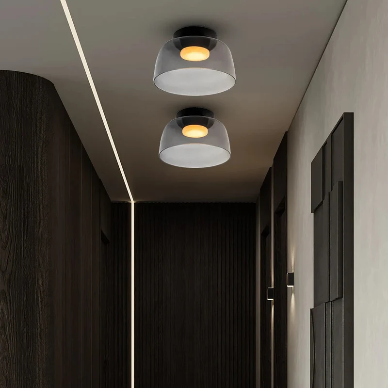 Design Glazen Plafondlamp met Gelaagde Structuur — Elegant Lichtspel voor Eetkamer, Woonkamer en Slaapkamer | Sansoti