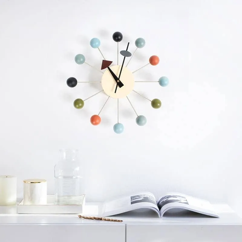 Minimalistische Abstracte Wandklok met 3D-Baldesign 32 cm – Stille Quartzuurwerk Modern Interieur | Sansoti