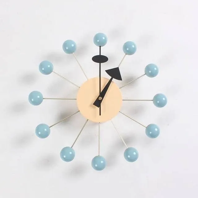 Minimalistische Abstracte Wandklok met 3D-Baldesign 32 cm – Stille Quartzuurwerk Modern Interieur | Sansoti